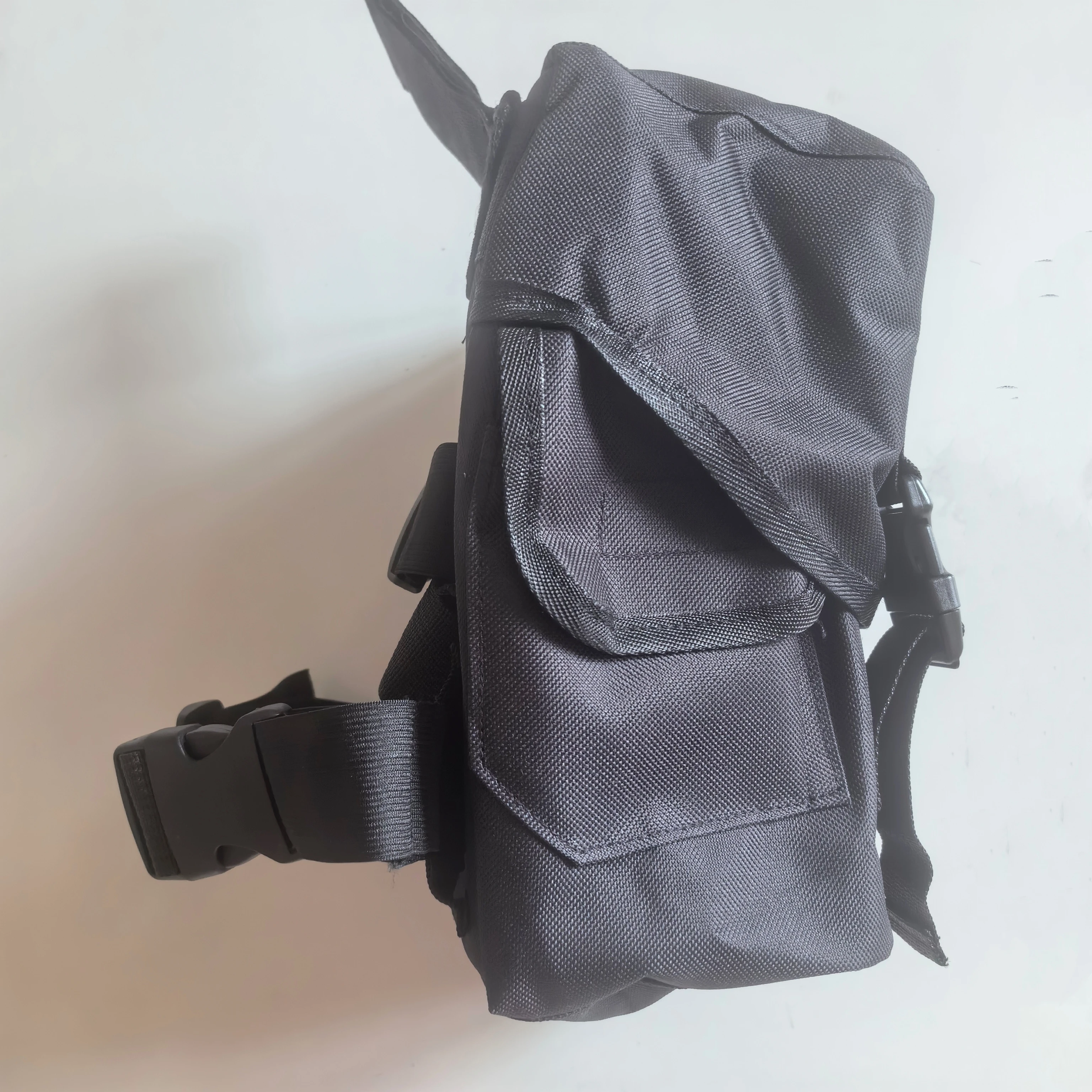 Bolsa de pierna táctica MOLLE con stockage Airsoft Negro - imagen 3