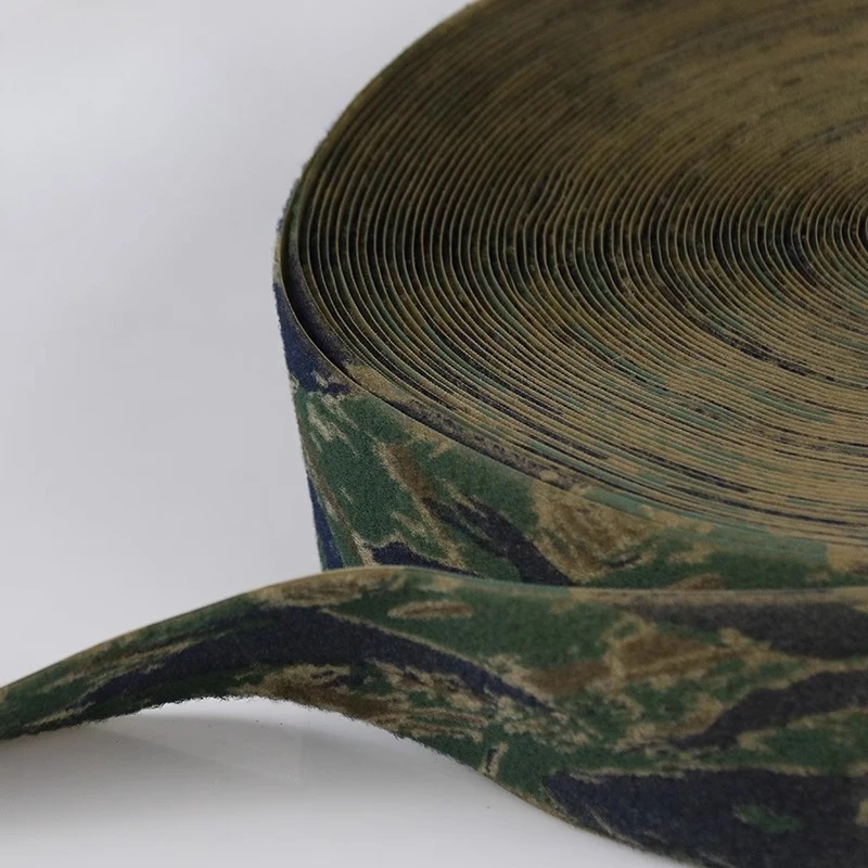 Cinta velcro camuflaje tigre azul lado pelo coser sin pegamento - imagen 2