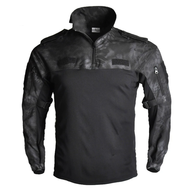 Camiseta táctica para hombre, camuflaje militar impermeable cortaviento