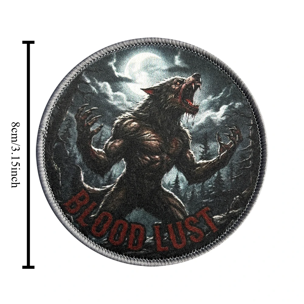 Blood Lust parche táctico hombre lobo luna llena gancho y bucle - imagen 2
