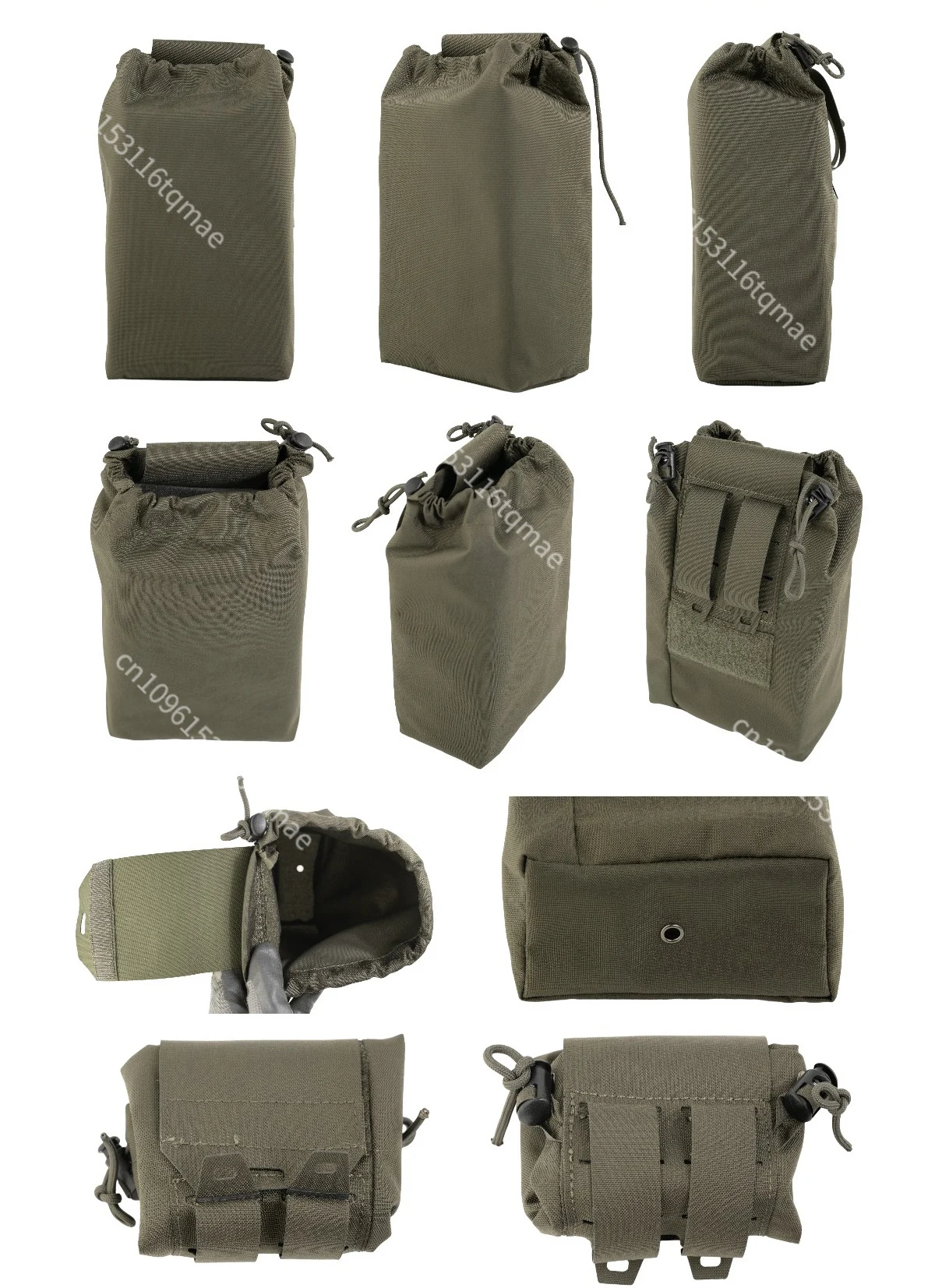 Green Ruins MC bolsa táctica MOLLE plegable mini camuflaje - imagen 3