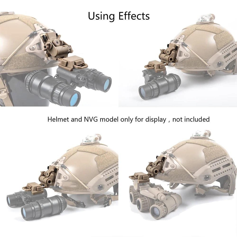Casco táctico protección rápida ajustable con auriculares, NVG