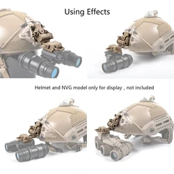 Casco táctico protección rápida ajustable con auriculares, NVG