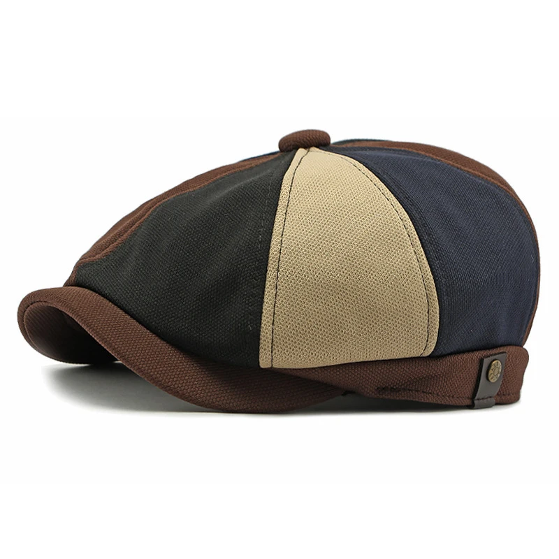 Gorra octogonal Newsboy retro con visera plana unisex - imagen 3