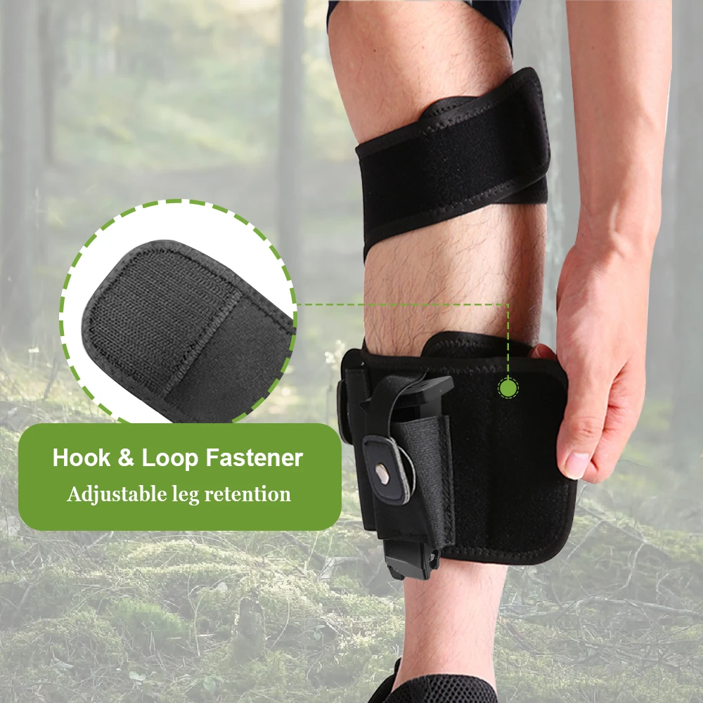 Funda de tobillo para pistola ajustable con bolsillo portacargadores