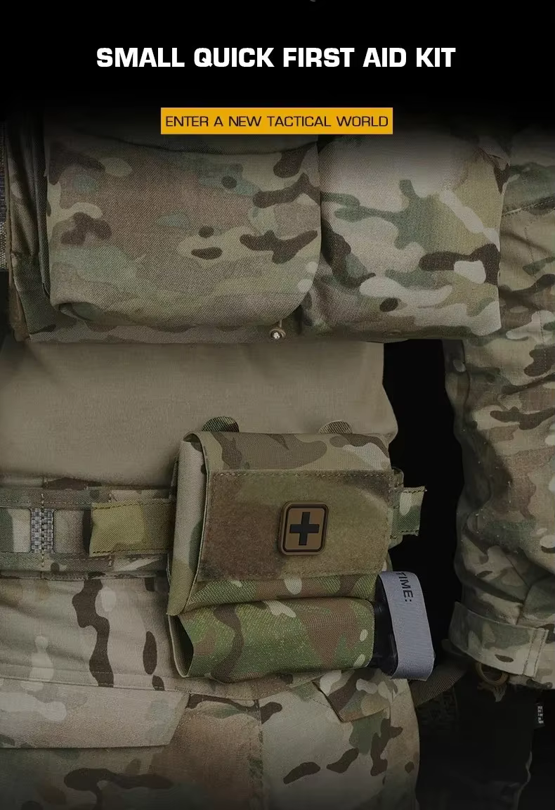 Bolsa médica táctica MOLLE en negro