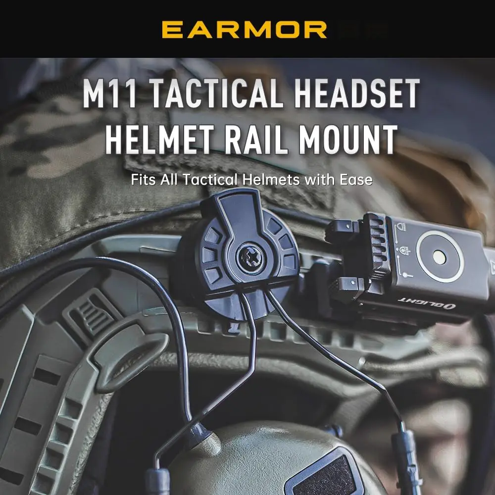 Adaptador táctico EARMOR ARC para riel de casco y auriculares de tiro - imagen 3