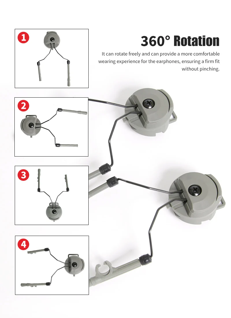 Adaptador de rail para montaje en casco
