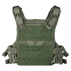 Portaplacas liberación rápida camuflaje verde para airsoft
