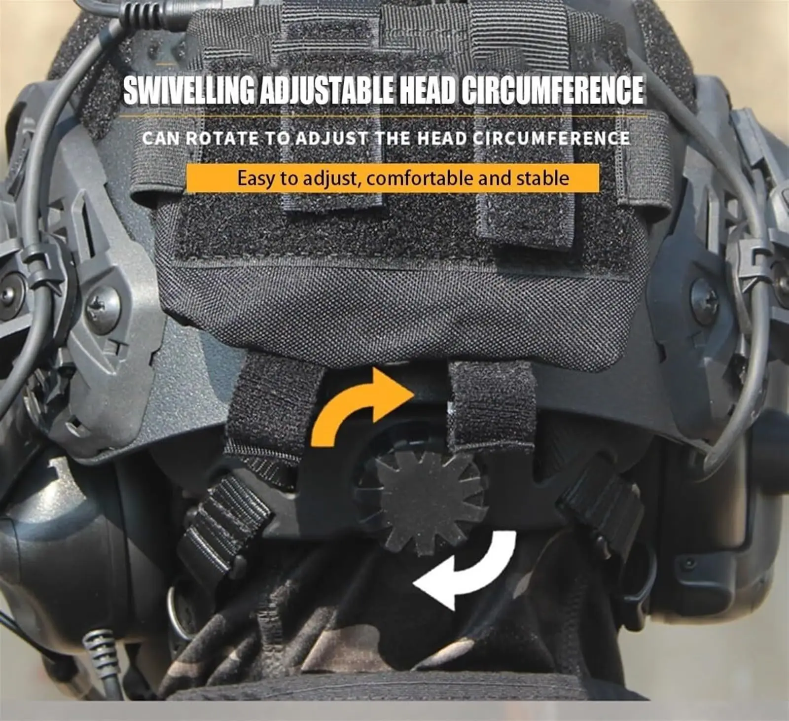 Casco táctico Airsoft con comunicación, funda FAST y soporte L4G24