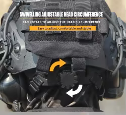 Casco táctico Airsoft con comunicación, funda FAST y soporte L4G24