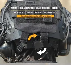 Casco táctico Airsoft con comunicación, funda FAST y soporte L4G24