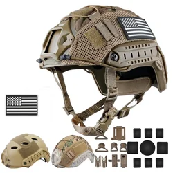 Casco táctico FAST PJ para airsoft – funda y almohadillas