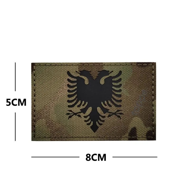Parche bordado bandera de Albania para insignias tácticas - imagen 5