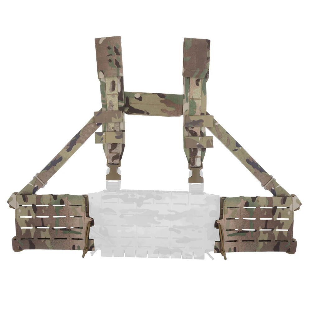 Arnés táctico H nylon 1000D con MOLLE y hebilla de liberación rápida - imagen 2