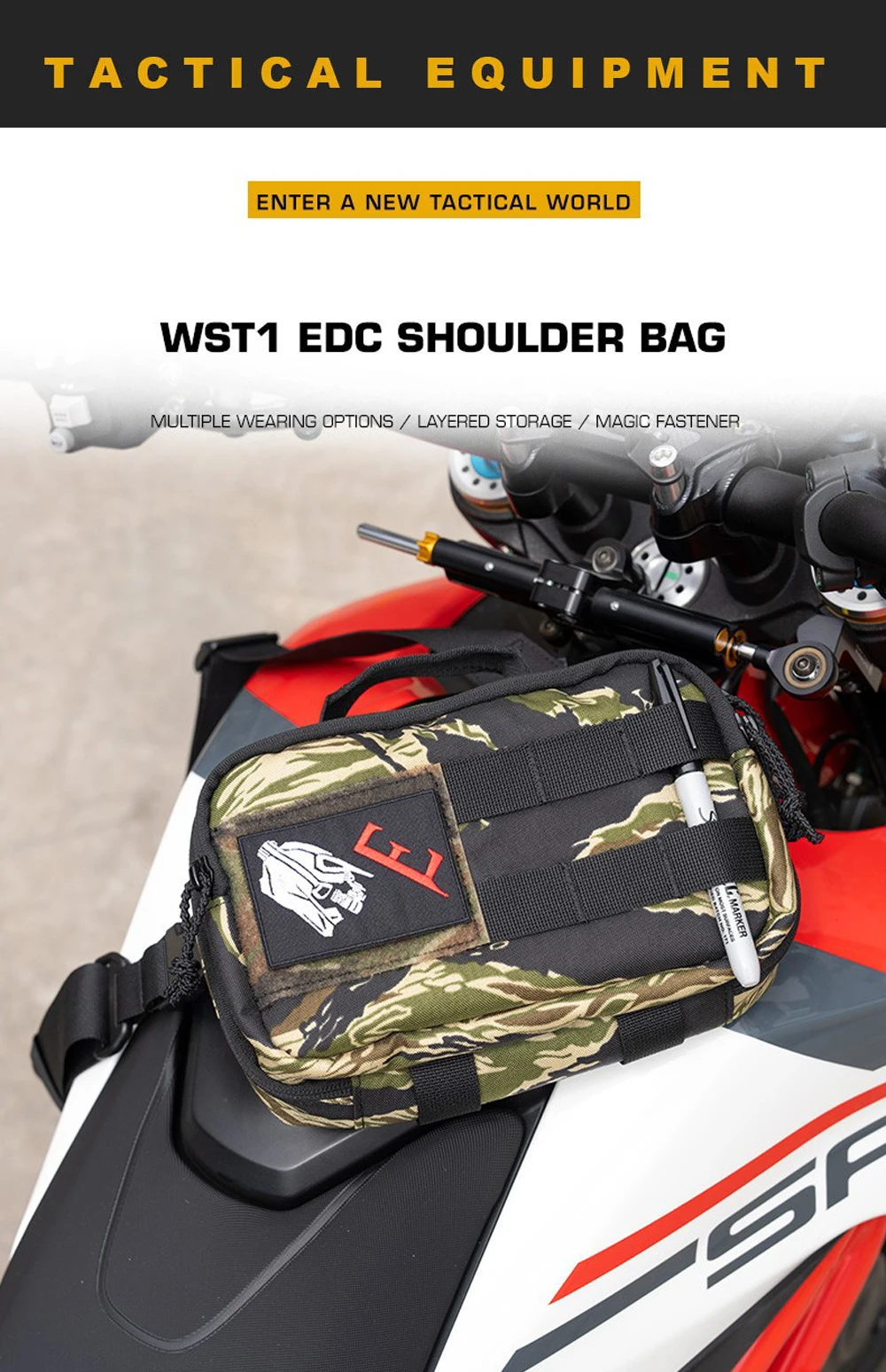Bolsa táctica EDC de bandolera