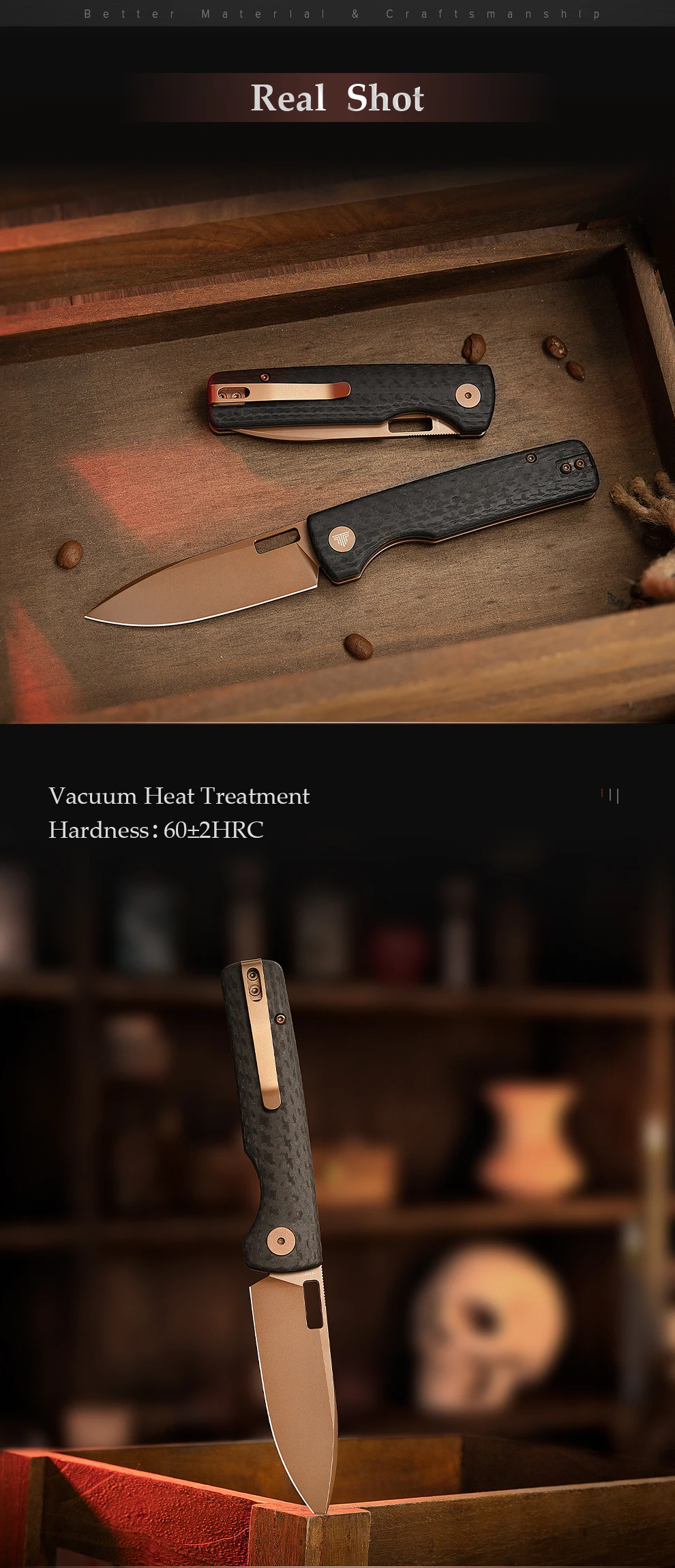 Cuchillo TRIVISA Sabretooth-CG en contexto de uso al aire libre