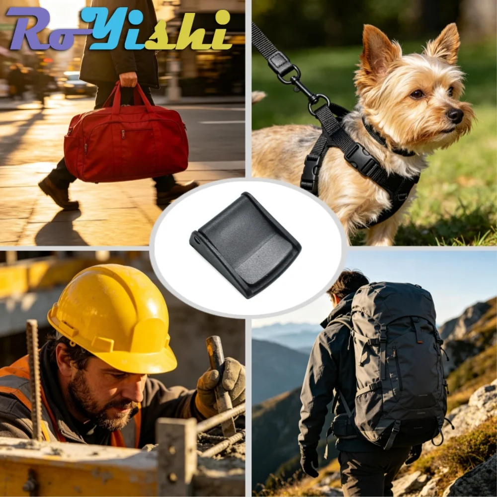 Hebilla cam negra para cinturón mochila – tallas 5/8" a 2" - imagen 3