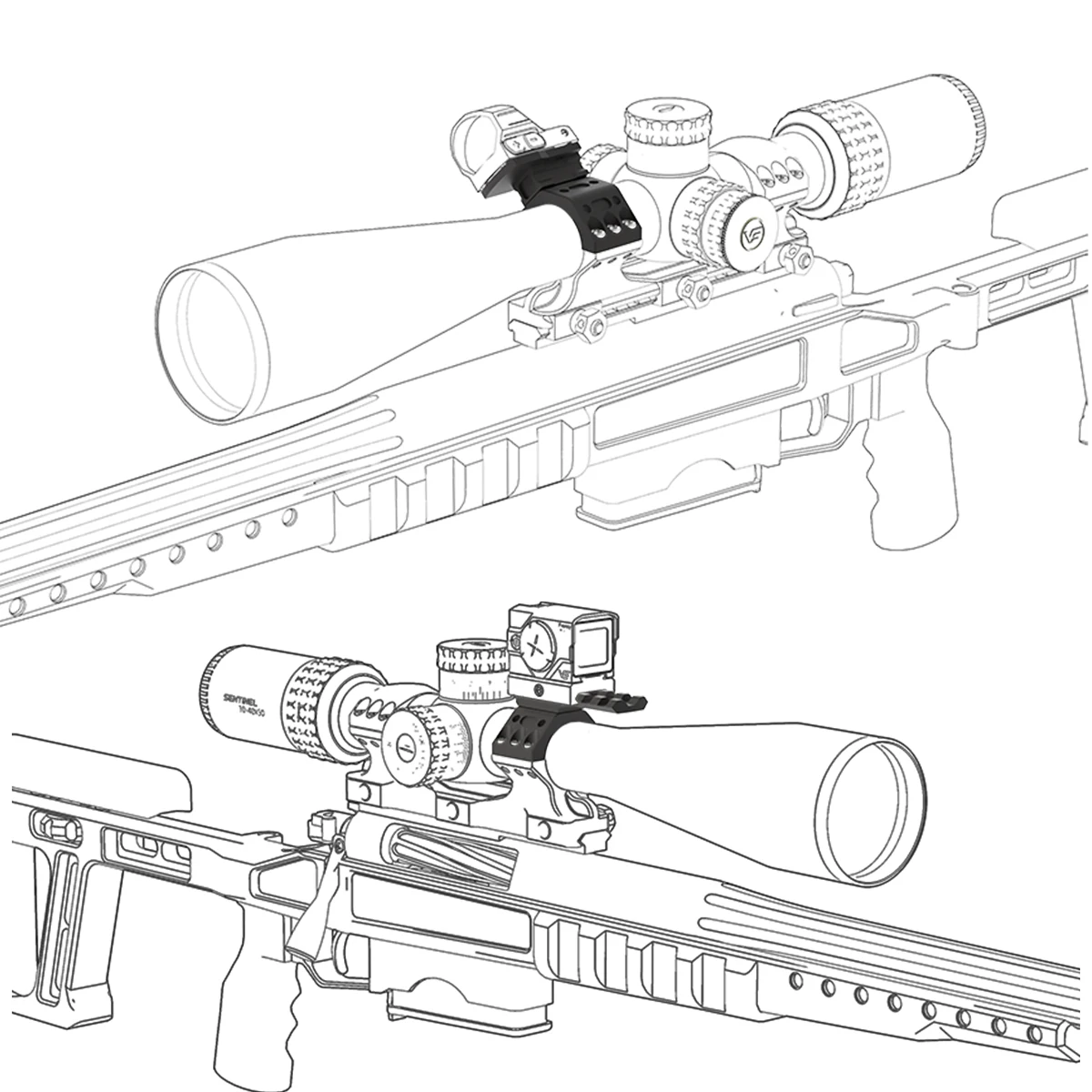 VictOptics Montaje para visor con adaptador red dot RMR/RMS