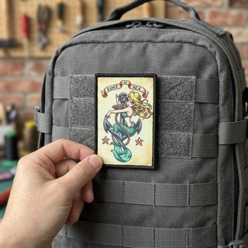 Parche táctico Lost At Sea con velcro y diseño de chica anime - imagen 2