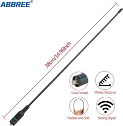 AR 771 antena triple banda SMA hembra para Baofeng UV-5R