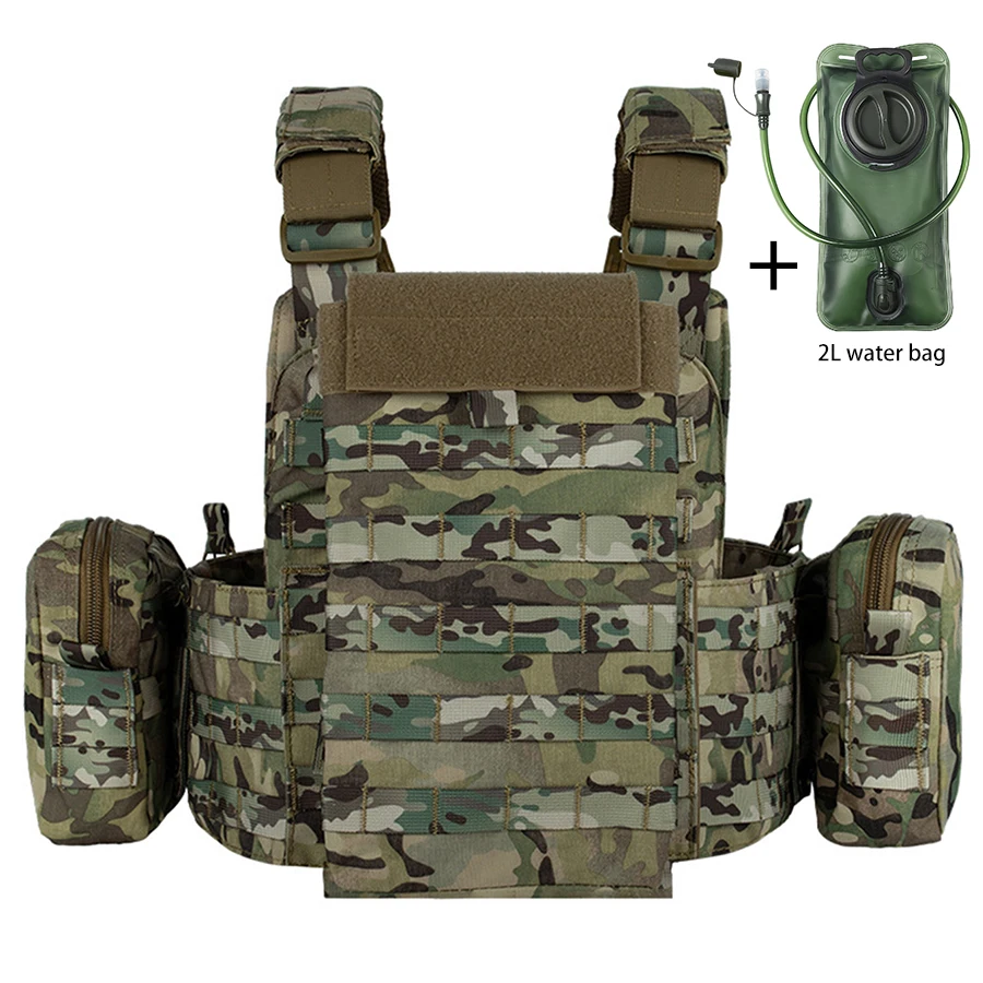 Chaleco táctico multifunción con bolsa de hidratación para senderismo - imagen 3