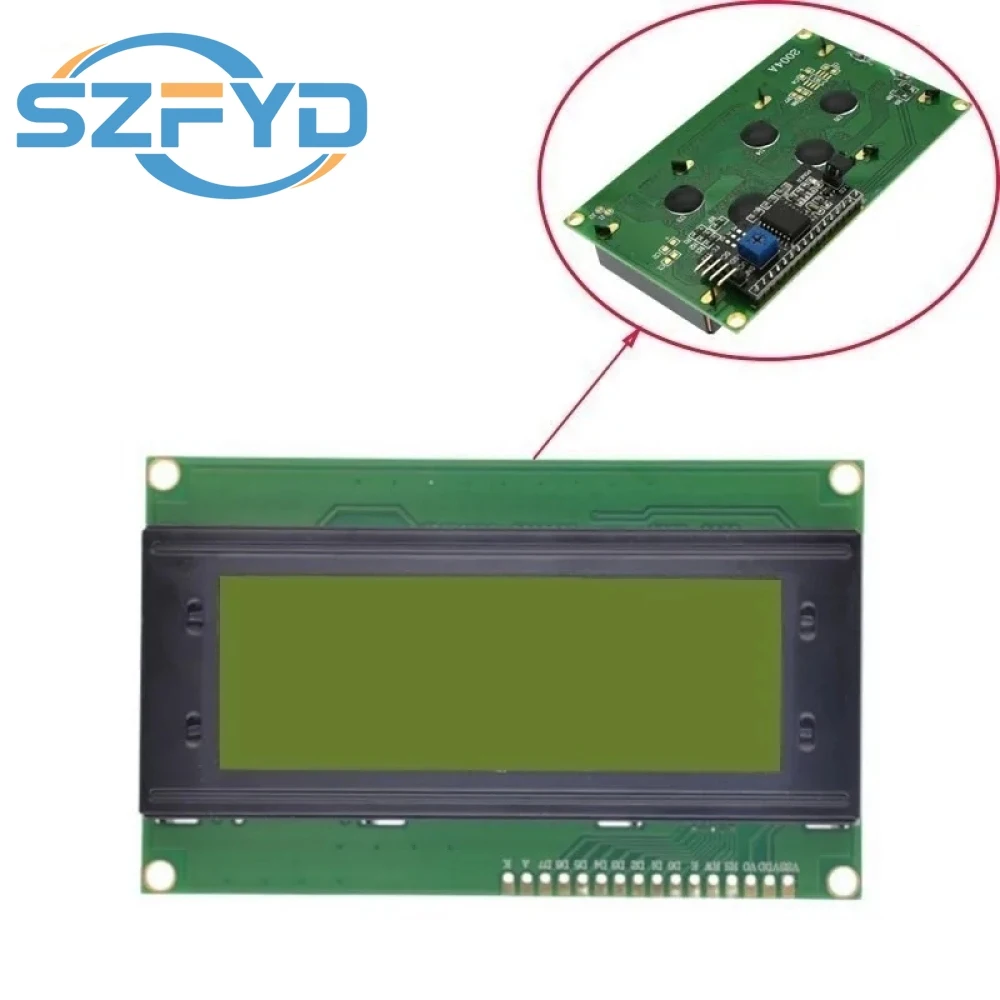 Pantalla LCD 20x4 con interface I2C para Arduino – Módulo caracteres azul/verde/blanco - imagen 5