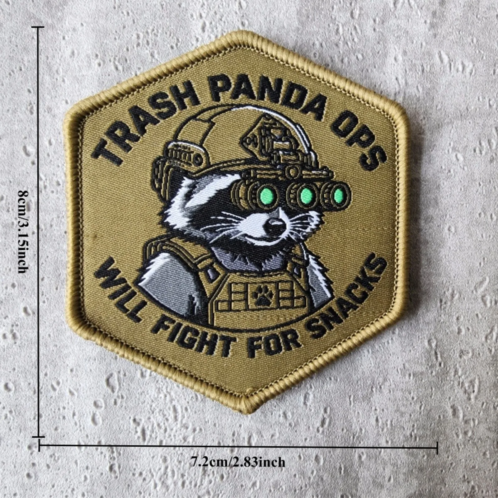 TRASH PANDA OPS Parche táctico de mapache con velcro - imagen 3
