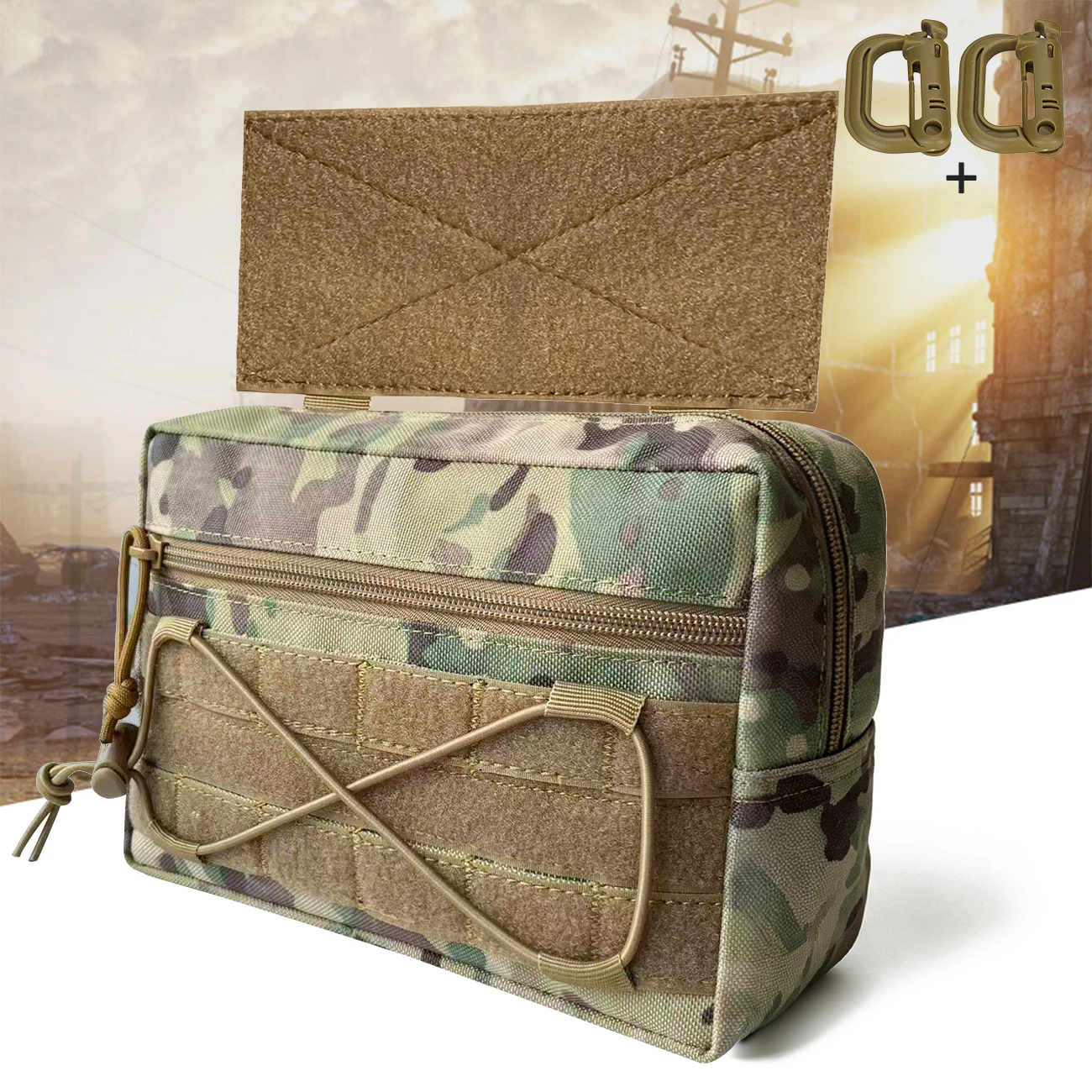 Bolsa táctica camuflado MOLLE – organizador multiusos para chaleco y mochila - imagen 4