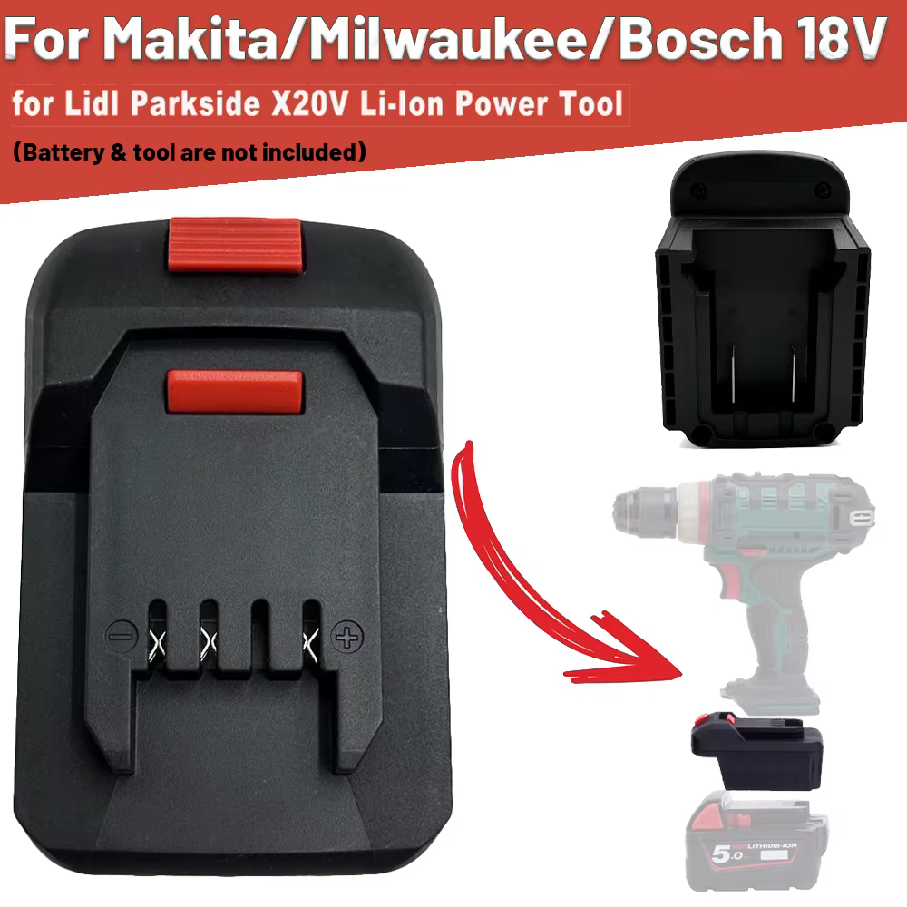 Adaptador batería Makita Bosch Milwaukee para Parkside X20V