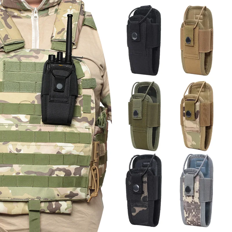 Funda táctica MOLLE para radio bidireccional con riñonera - imagen 2