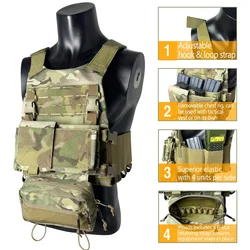 Chaleco táctico MOLLE de Chest Rig con liberación rápida láser