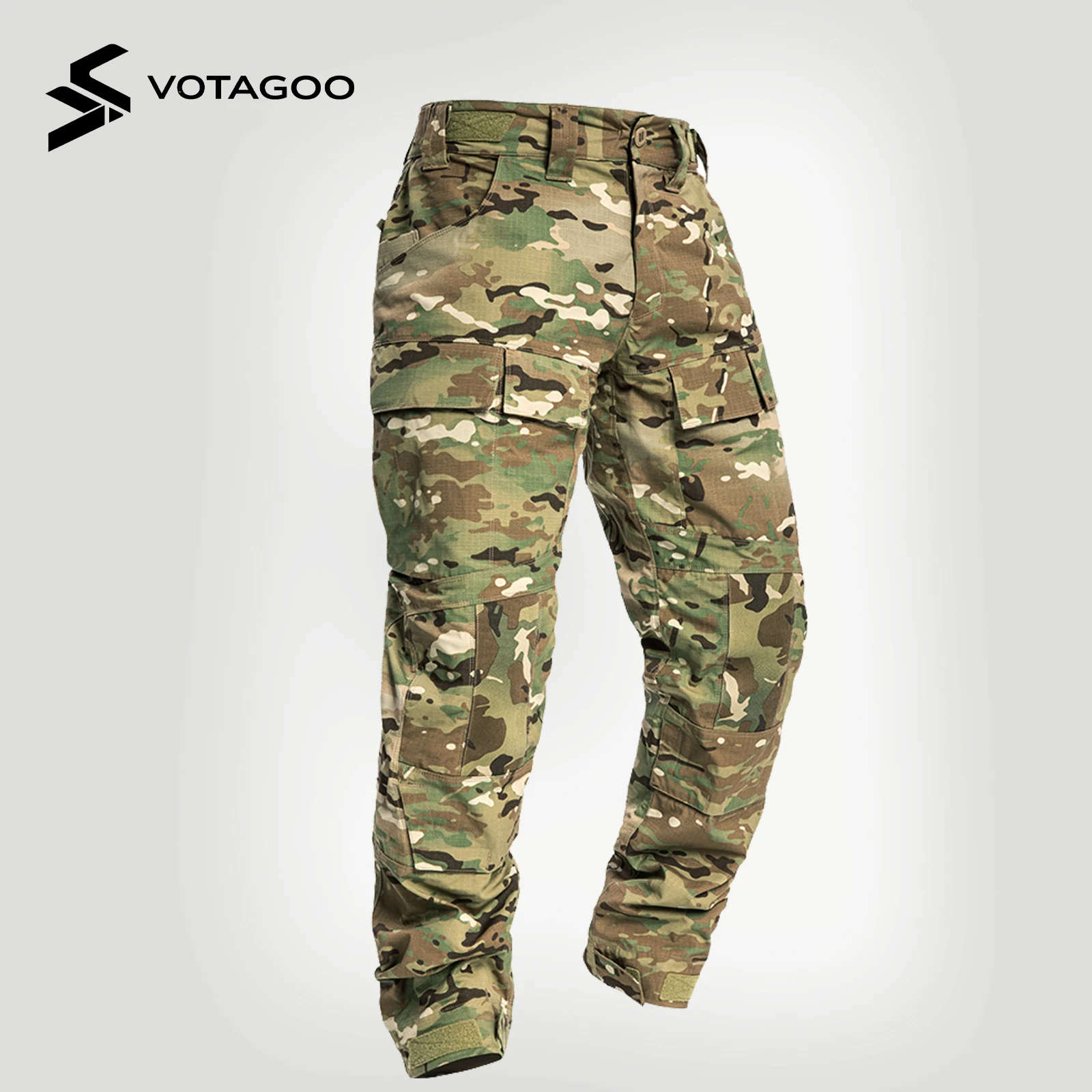 VOTAGOO Pantalones tácticos cargo Ripstop con muchos bolsillos - imagen 5