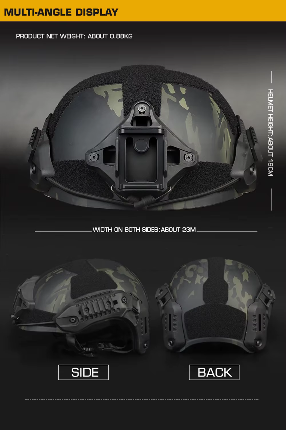 Casco MK en color verde camuflaje