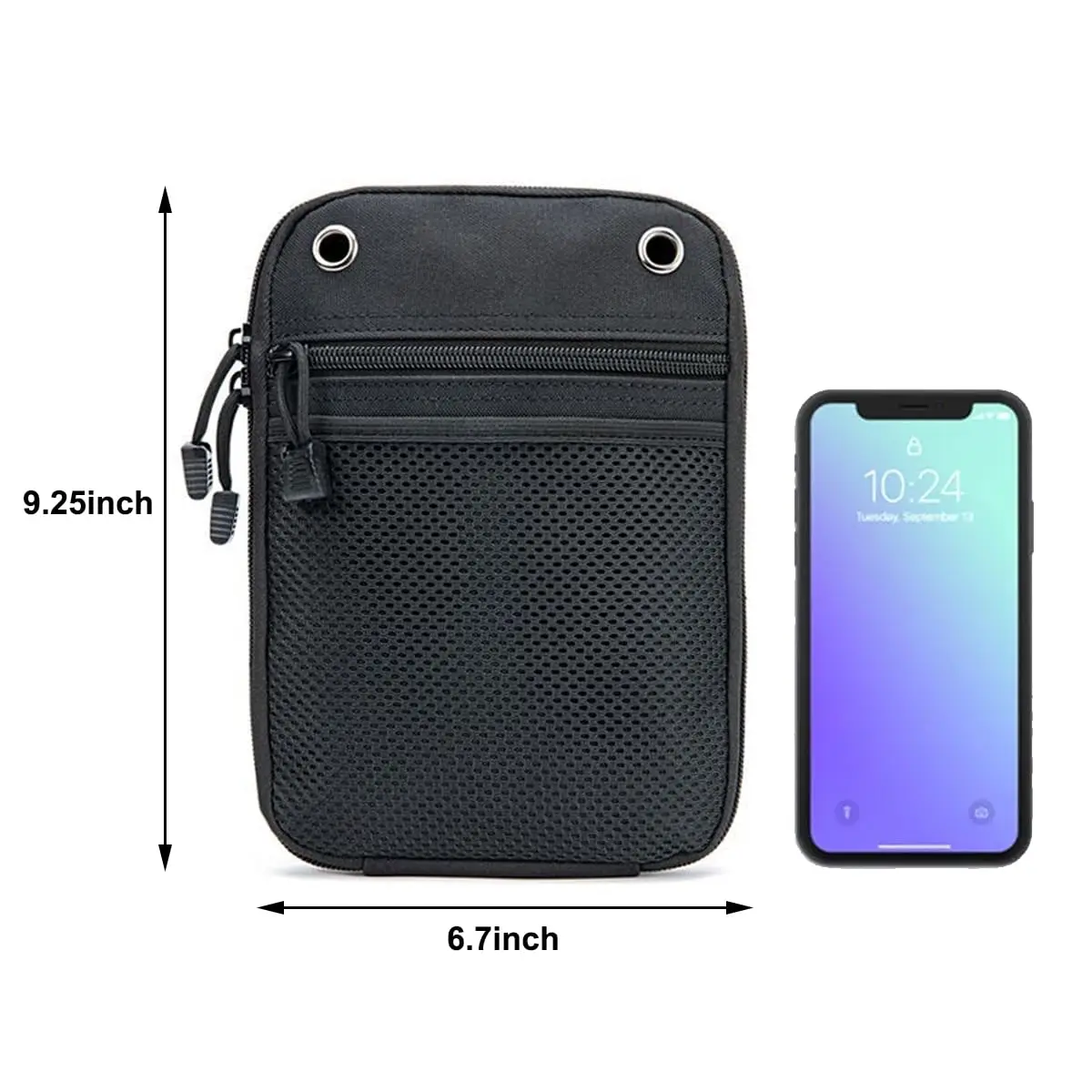 Funda táctica oculta para pistola, riñonera multiusos MOLLE negra - imagen 5