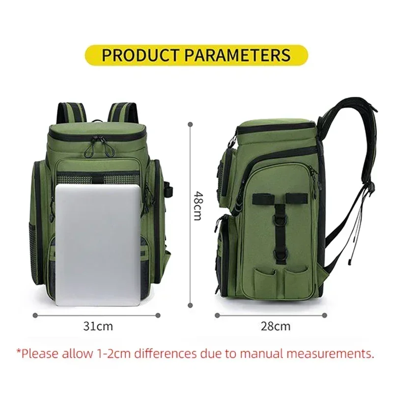 Mochila táctica impermeable para pesca con compartimentos - imagen 5