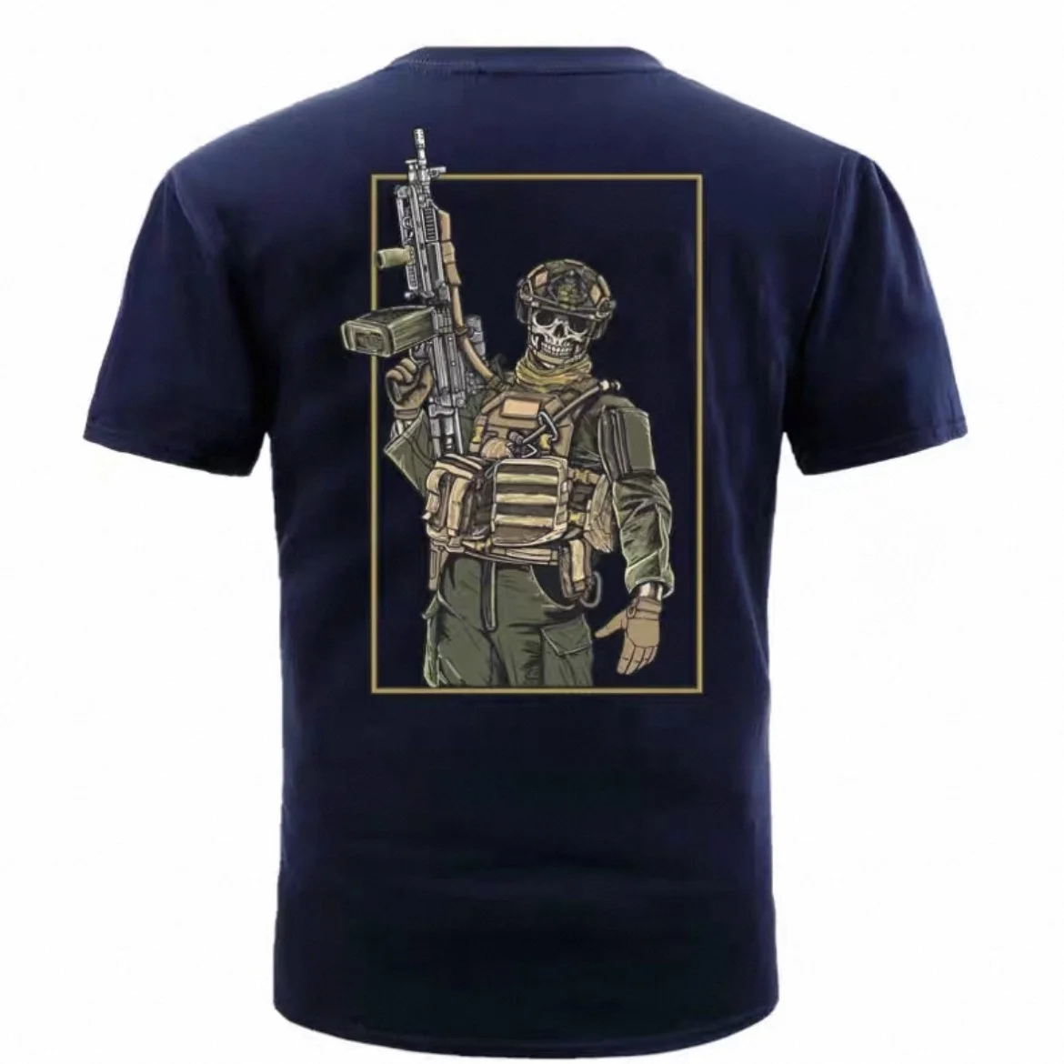 Tough Guy Club camiseta militar de algodón puro, estampado manga corta - imagen 5