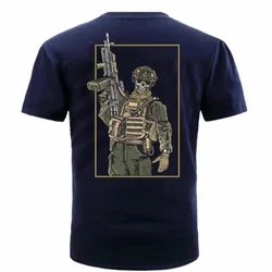 Camiseta táctica Tough Guy Club algodón estampado cuello redondo