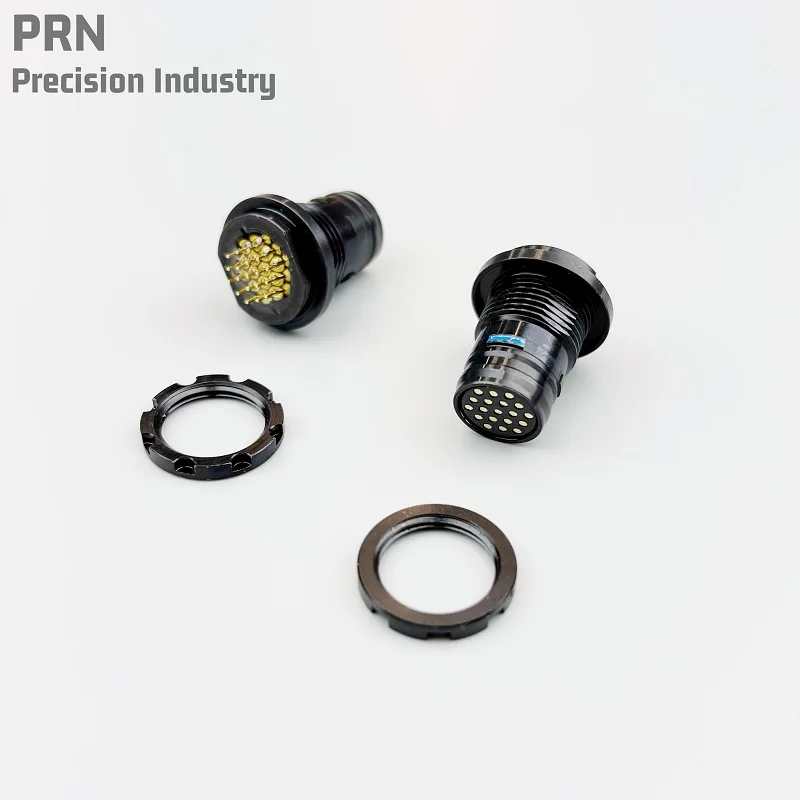 Interfaz PRC-163 de acero inoxidable con tuerca y pines - imagen 3