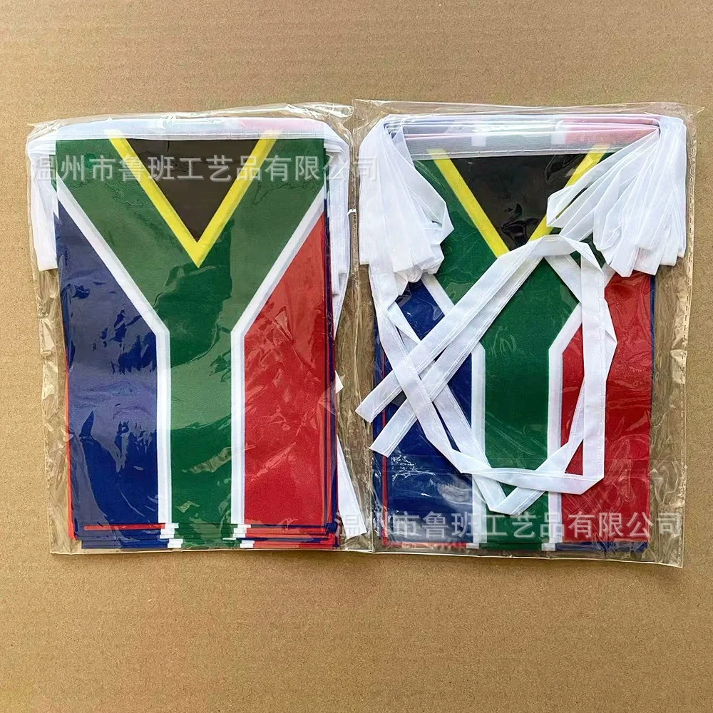 Banderines de Sudáfrica en poliéster, guirnalda para fiestas - imagen 4