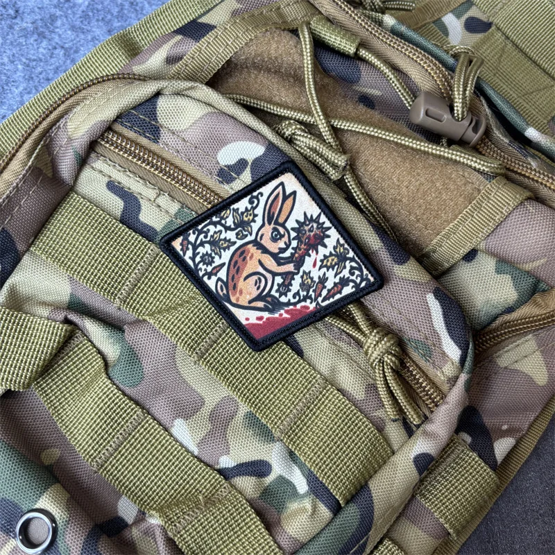Parche táctico conejo moral con gancho y bucle para mochila o ropa - imagen 3