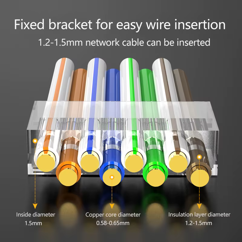 Xintylink Conector RJ45 CAT7 blindado 8P8C FTP para Ethernet - imagen 5