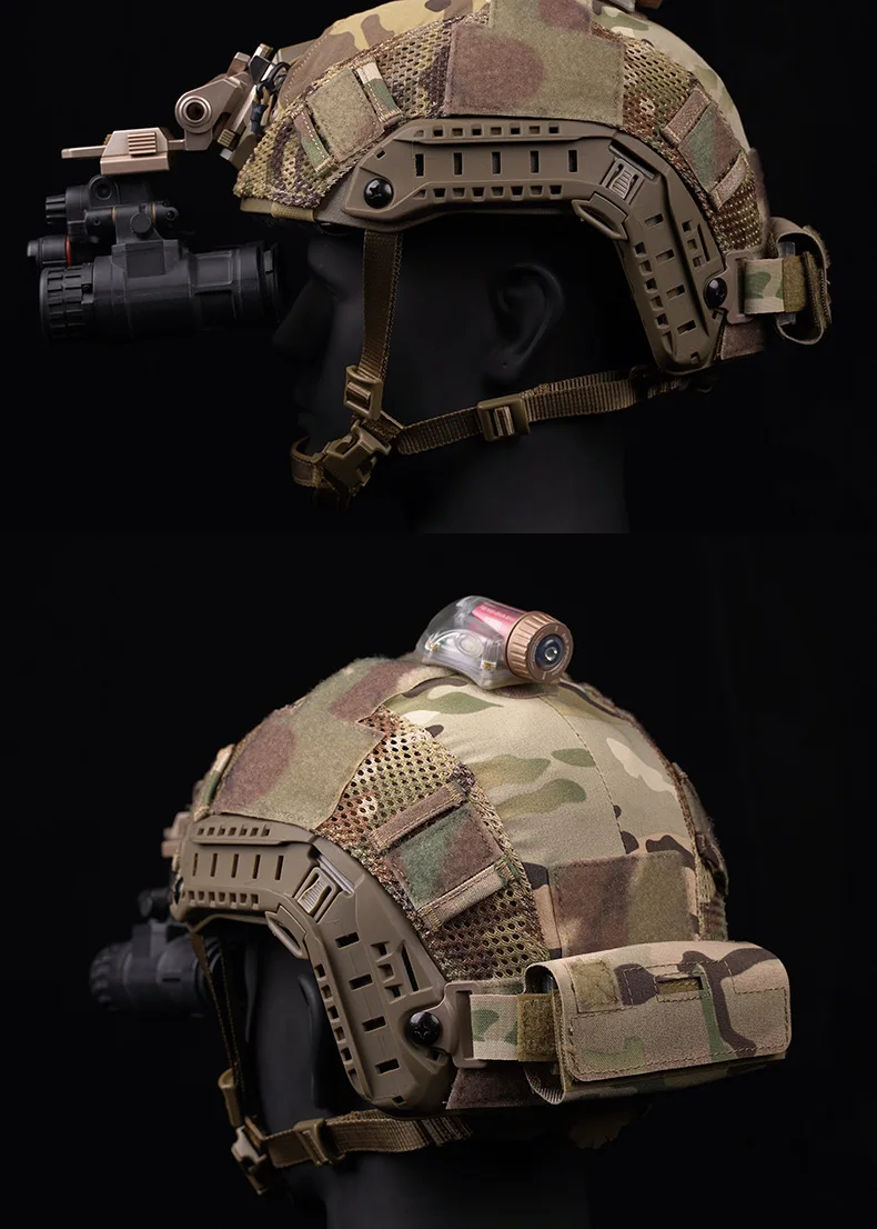 Uso del contrapeso en un casco táctico completo