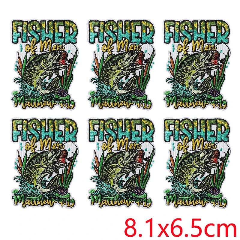 Parche termoadhesivo bordado pesca y montaña para chaquetas, mochilas - imagen 3