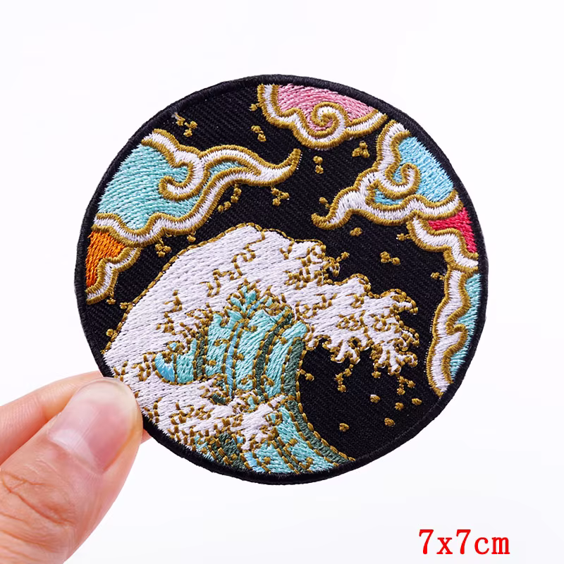 Parche termoadhesivo bordado corazón Van Gogh para coser o planchar - imagen 4