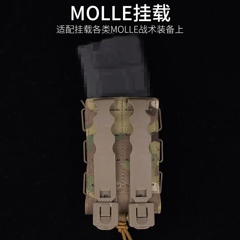 Kit táctico MOLLE con porta cargador, pistola y linterna