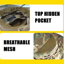 Sombrero táctico boonie de ala ancha con protección UV para exterior