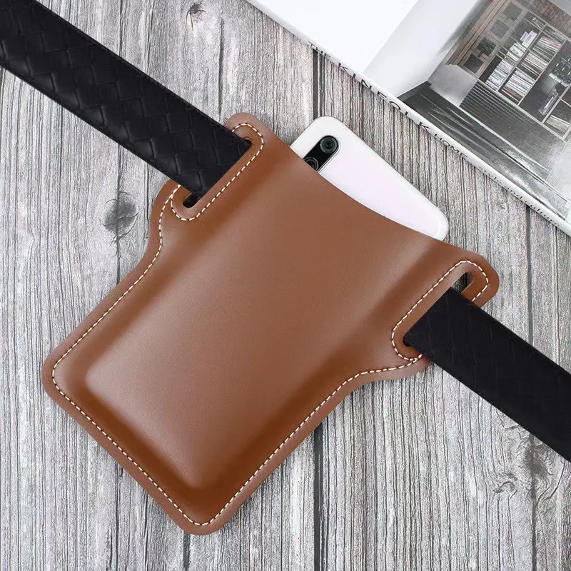 Bolsa táctica de cuero para teléfono con presilla de cinturón - imagen 4