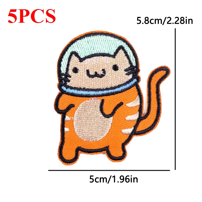 Parche bordado gato capa de fuego – termoadhesivo para planchar - imagen 5