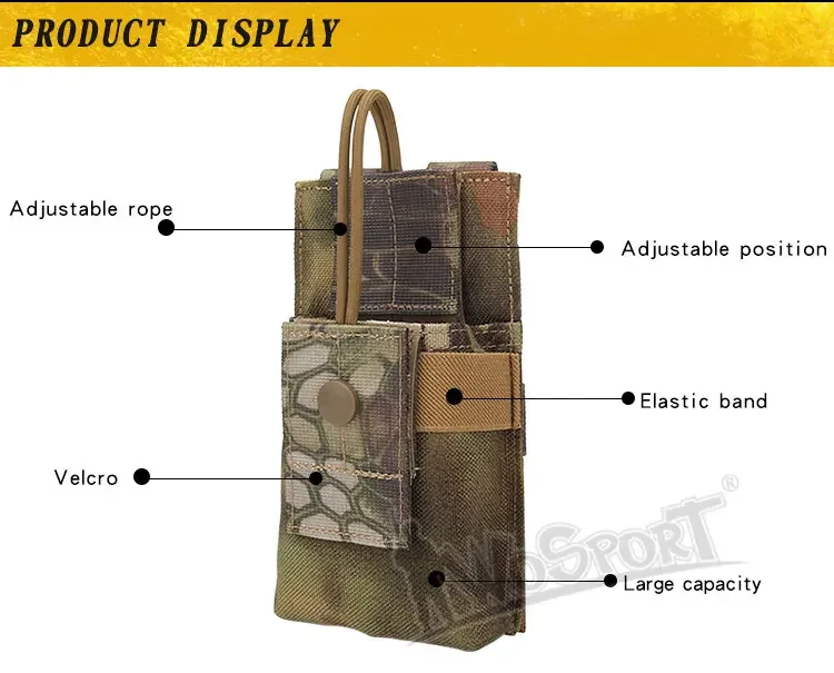 Bolsa táctica para walkie talkie y accesorios